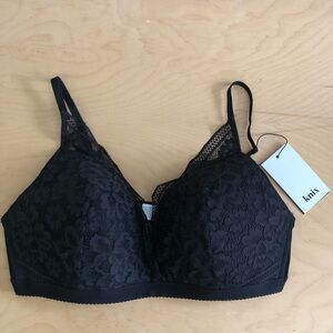 NWT Knix Black Lace Bralette XXL
